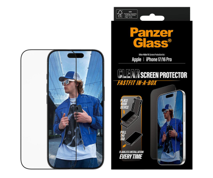 Szkło i folia ochronna PanzerGlass Ultra-Wide Fit Fastfit do iPhone 17 / 16 Pro